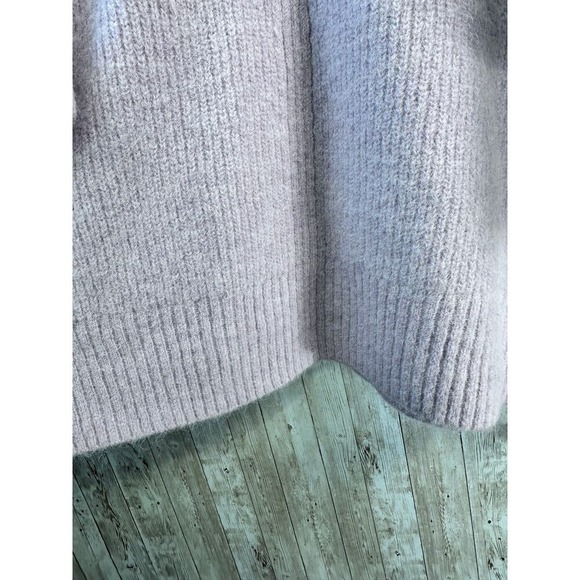 Zara Oversized Hooded Sweater  S Lavender Purple‎ Wool Alpaca Wide Sleeve - Picture 6 of 12